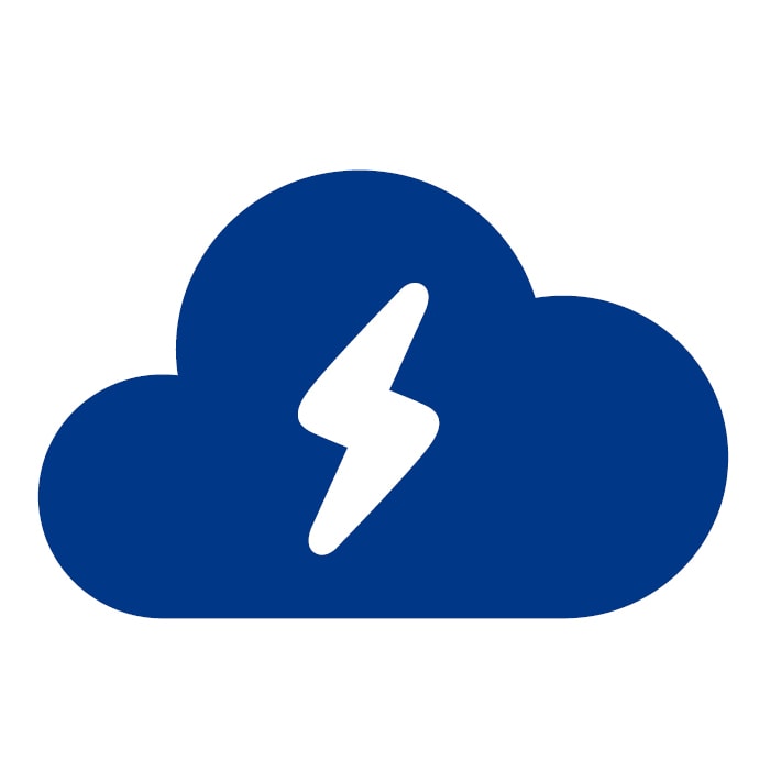 Cloud with lightning icon