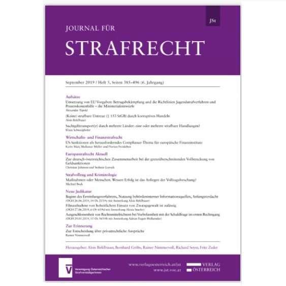 Journal für Strafrecht 5/2019