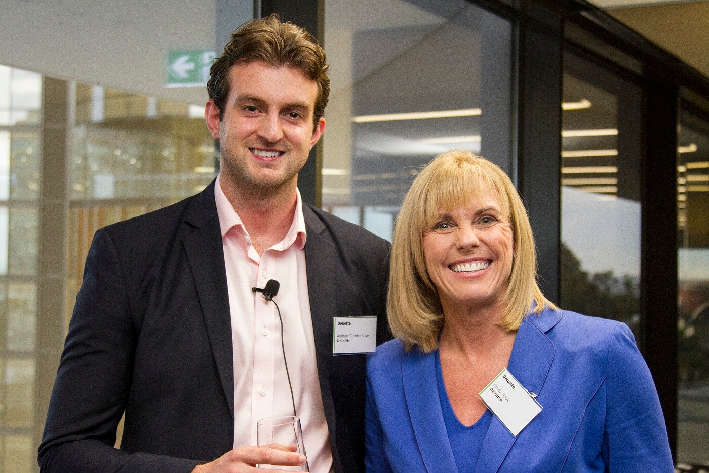Cindy Hook with Andrew Cumberlidge, Deloitte Australia