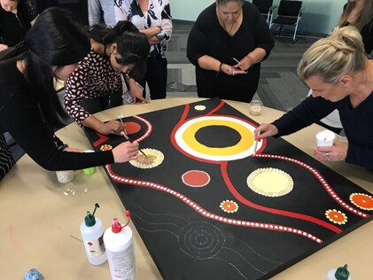 Learning more about Indigenous culture through an Indigenous Art workshop 