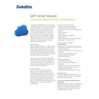 sap ariba cloud business collaboration