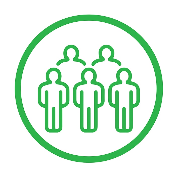 Green group of people icon