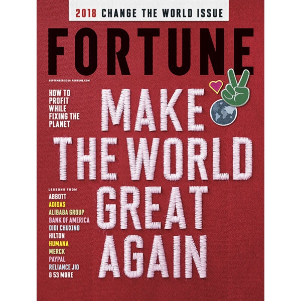 Fortune 2018 "Change the World" list