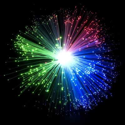 Colorful fiber optics