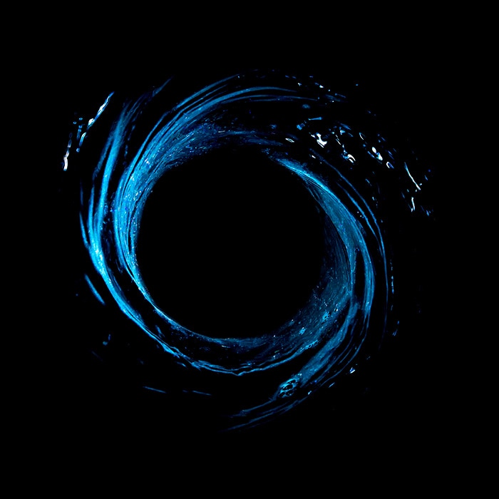 blue paint swirl