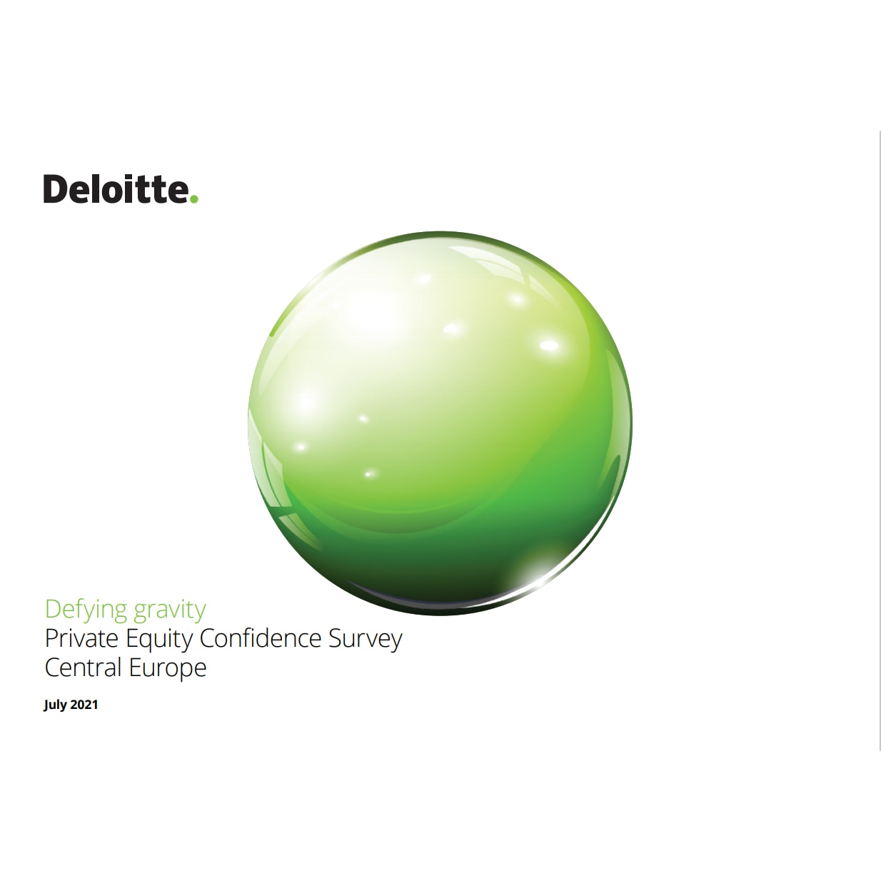 Deloitte Private Equity Confidence Survey - 2021 Summer edition