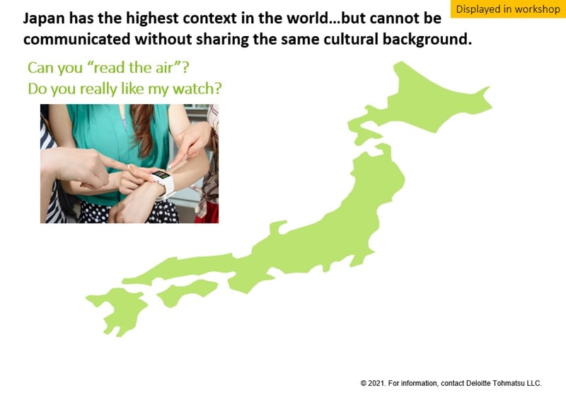 Japan has the highest context in the world