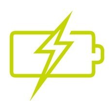 battery and lightning bolt icon