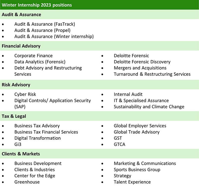 Interns Deloitte Singapore Careers Students