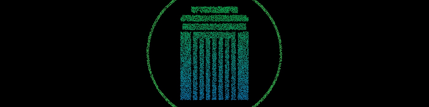 pixelated icon of a government building