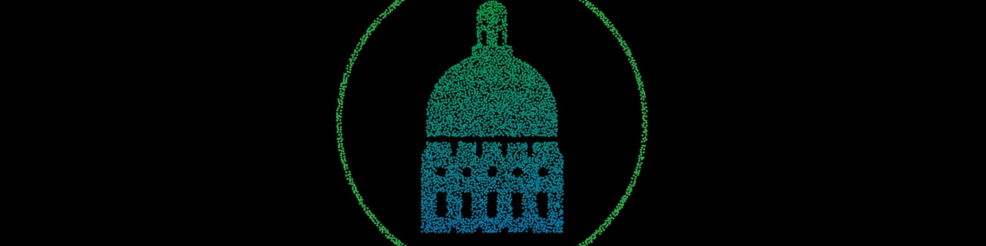 pixelated icon of a government building