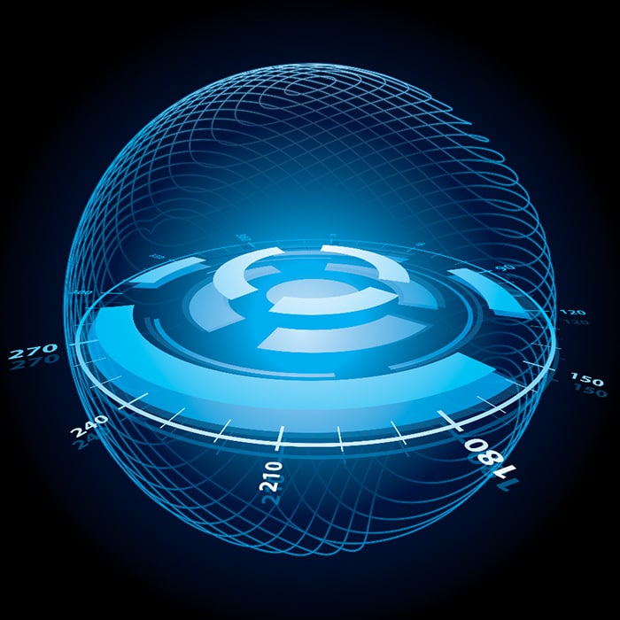 digital blue globe