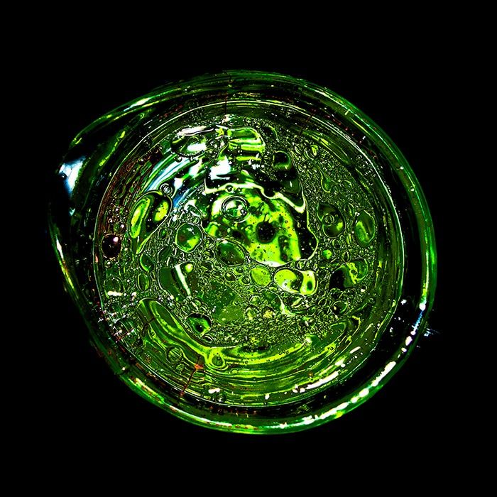 glass green liquid