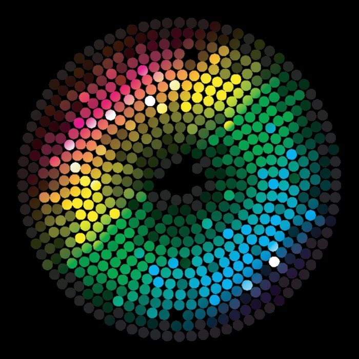 glitter rainbow circle