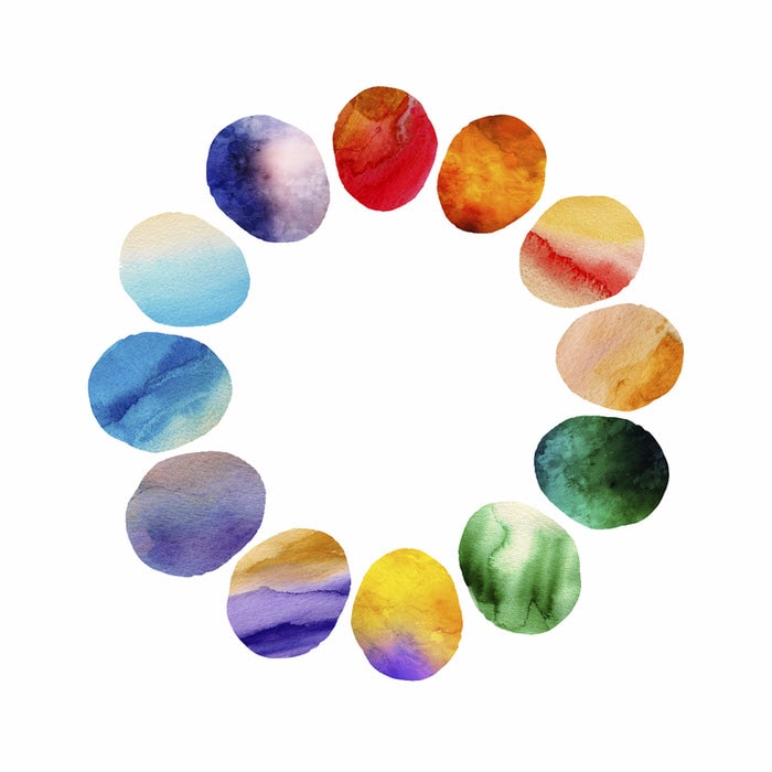 Colorful marbles in a circle