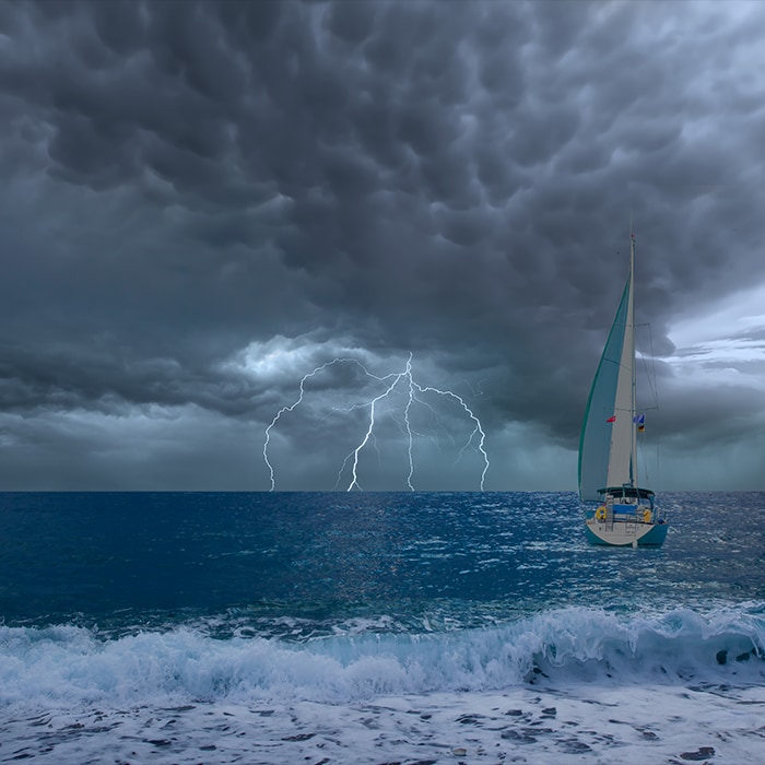 boat storm ocean