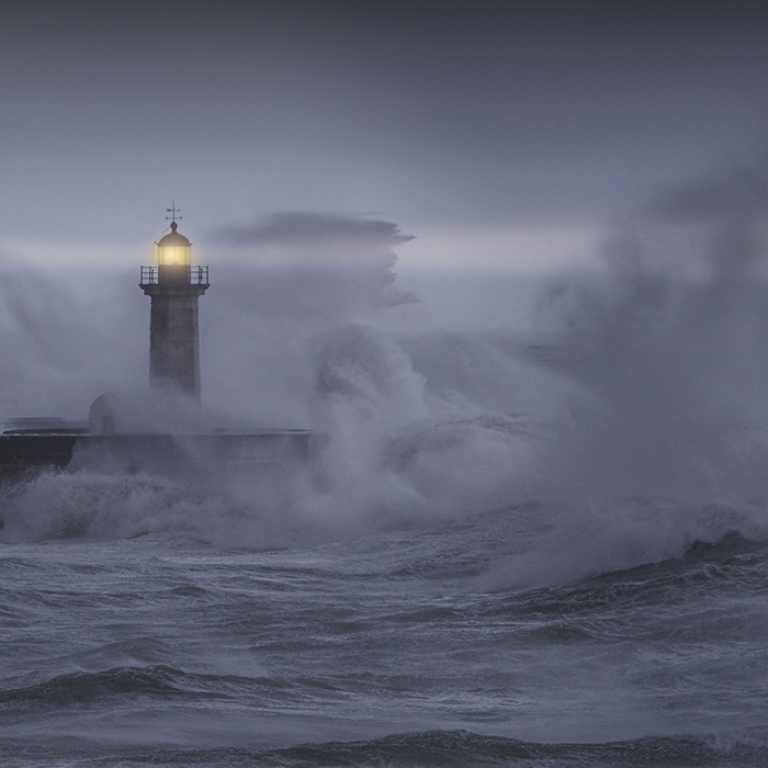 lighthouse stormy
