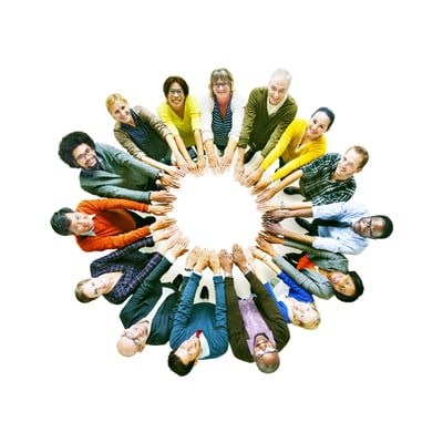 Group of people in a circle