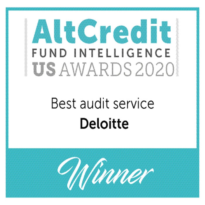 Deloitte 2019 AltCredit awards winner