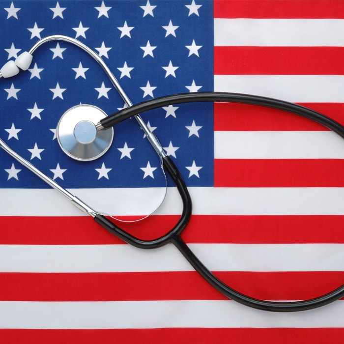 American flag stethoscope