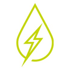 water drop and lightning bolt icon