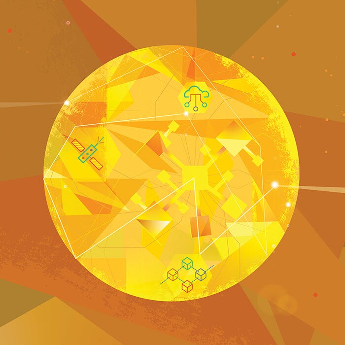 yellow and orange colored circle