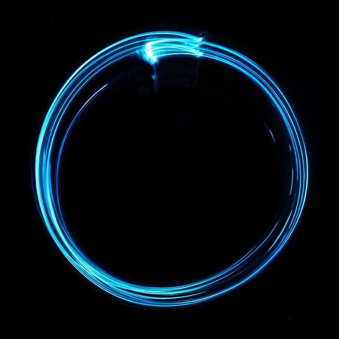 Blue circle of light