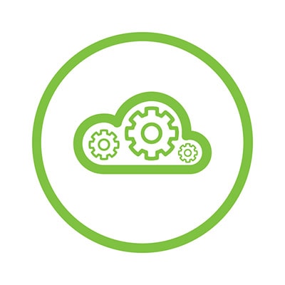 Gears within a cloud icon