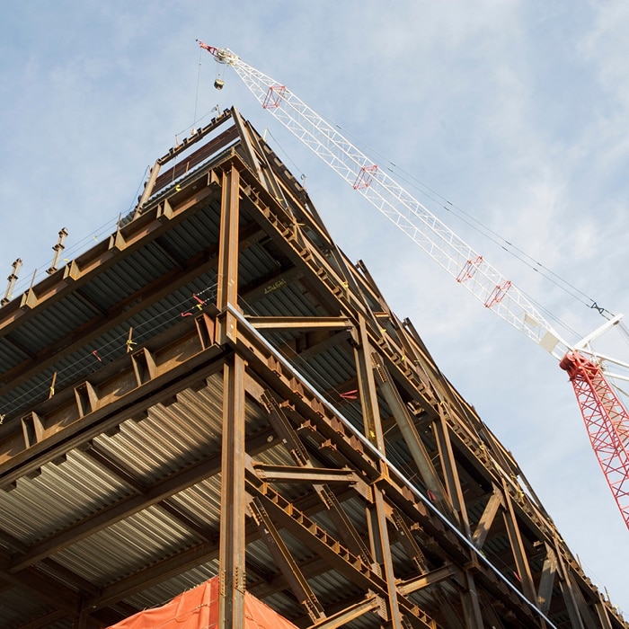 Construction crane structures