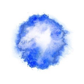 blue cotton ball