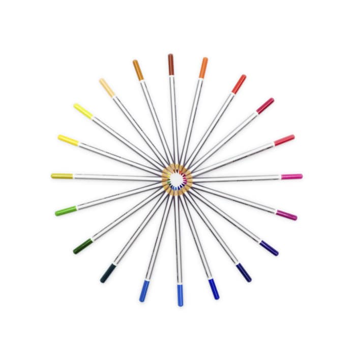 multi colored pencils forming in a circle