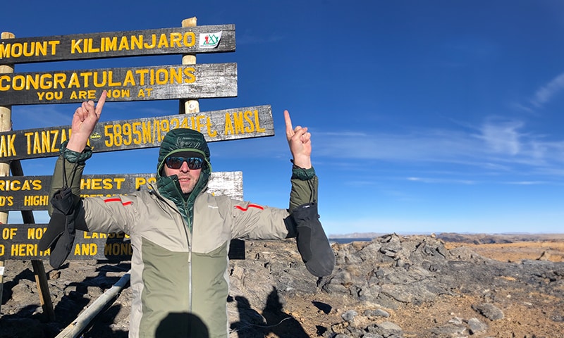 Conquering Mount Kilimanjaro after an overnight ascent