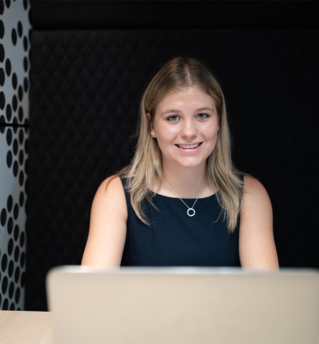 woman smiling