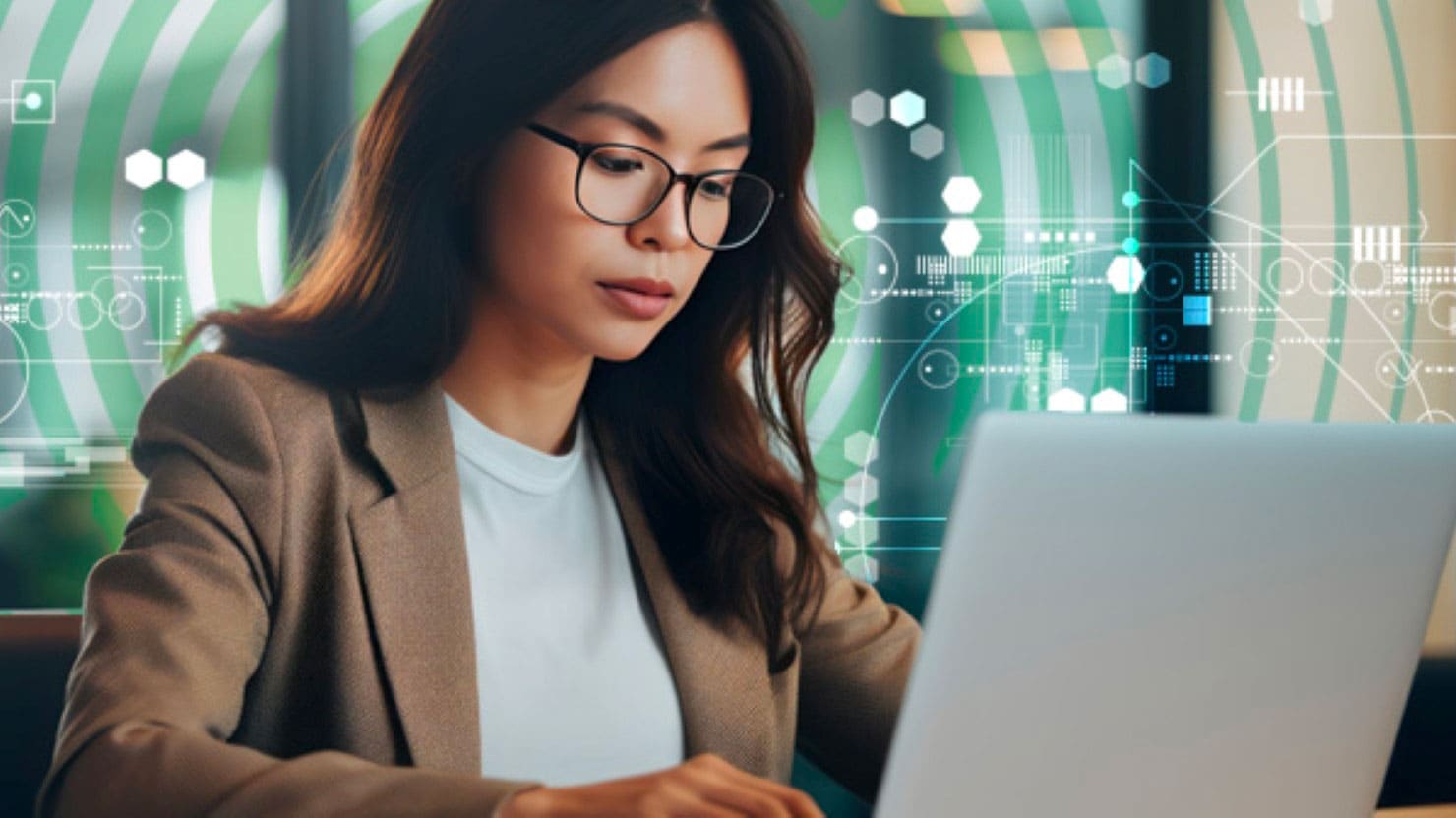 Young woman on laptop