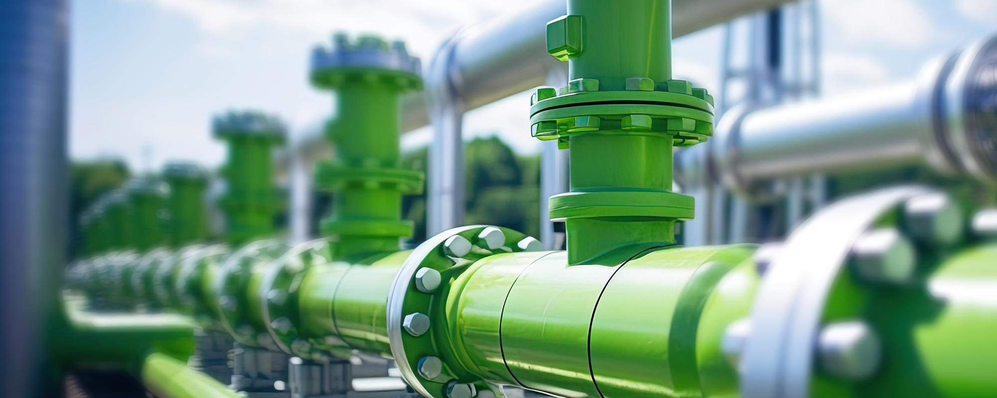 Green industrial pipe