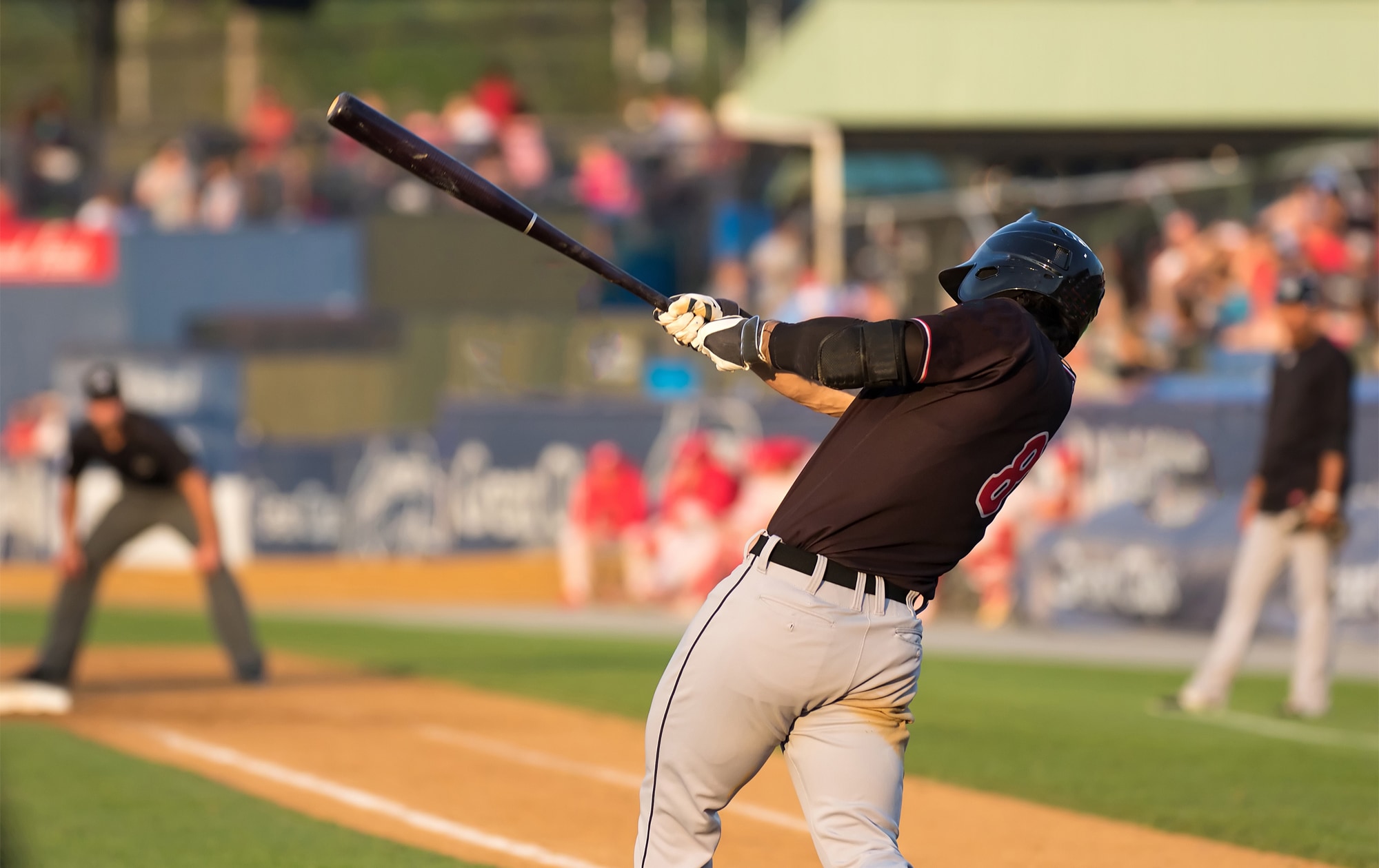 baseball player swinging a bat
