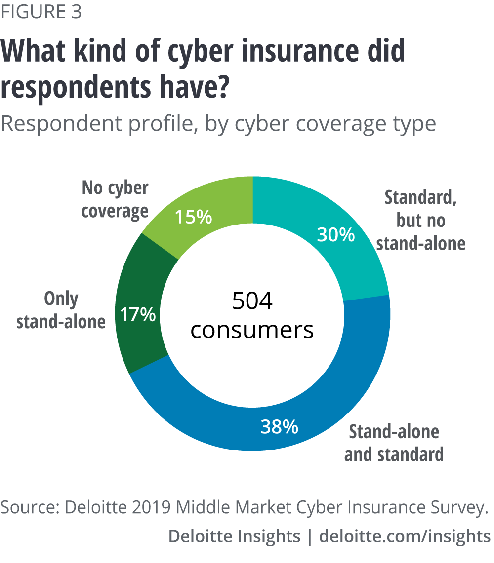 What kind of cyber insurance did respondents have?
