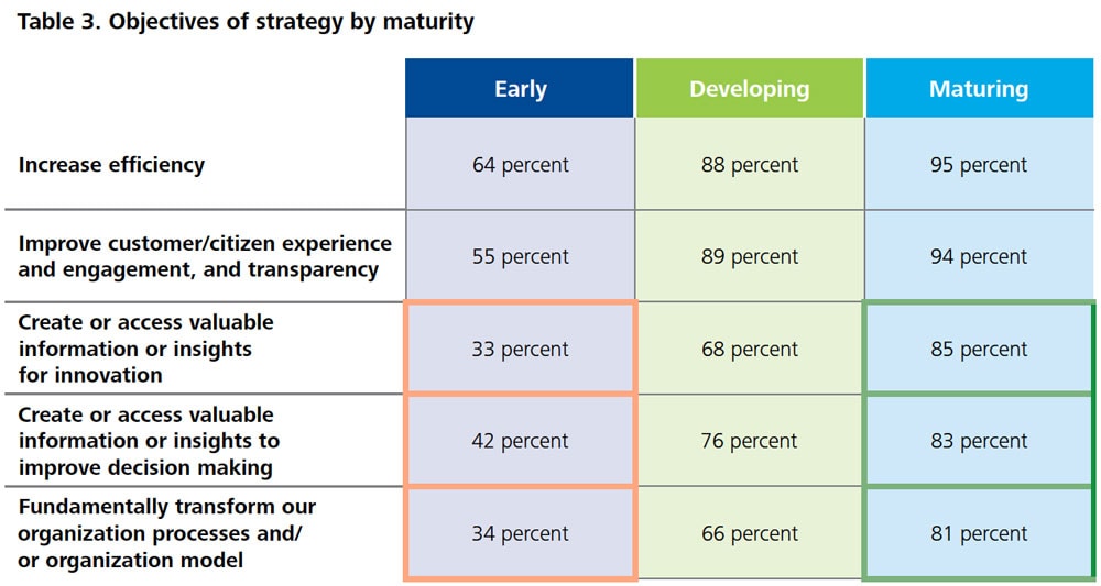 DUP1081_Table 3. Objectives of strategy by maturity