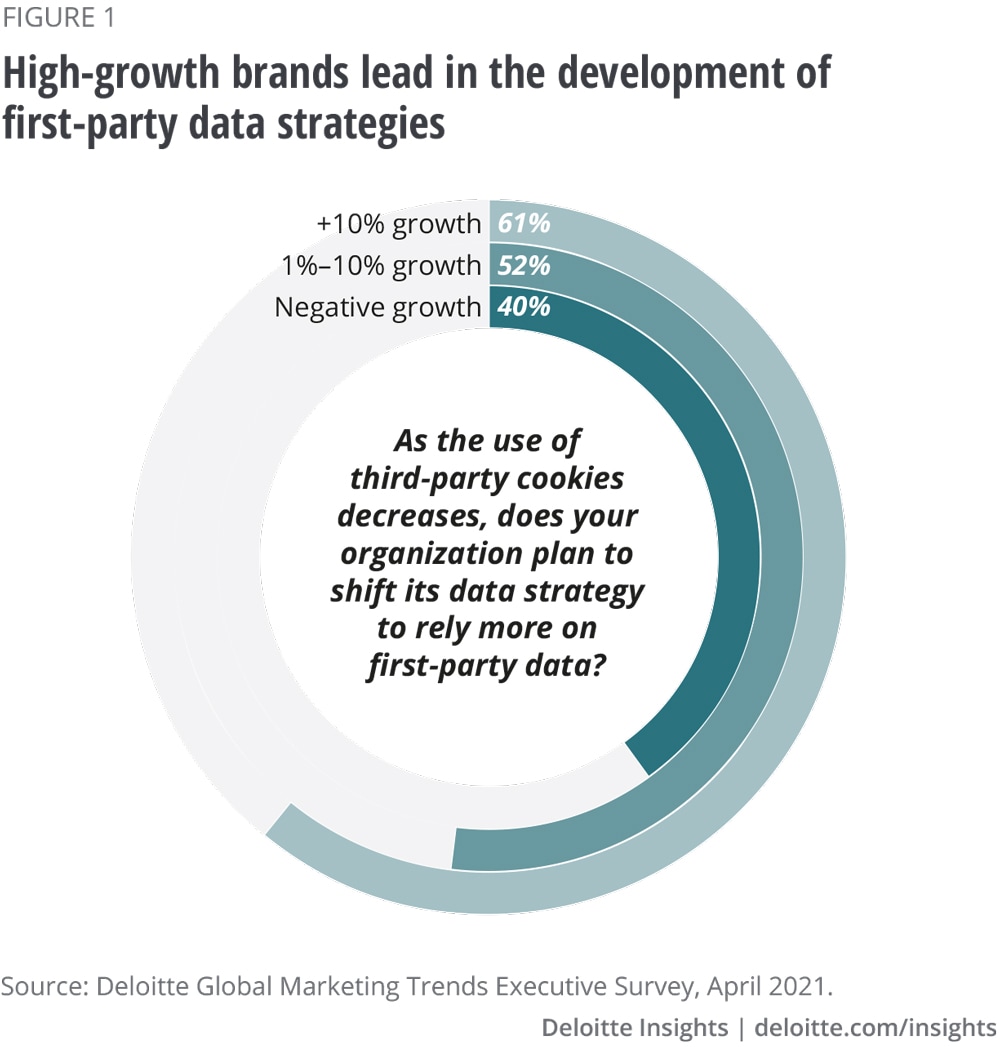 Figure 1. High-growth brands lead in the development of first-party data strategies