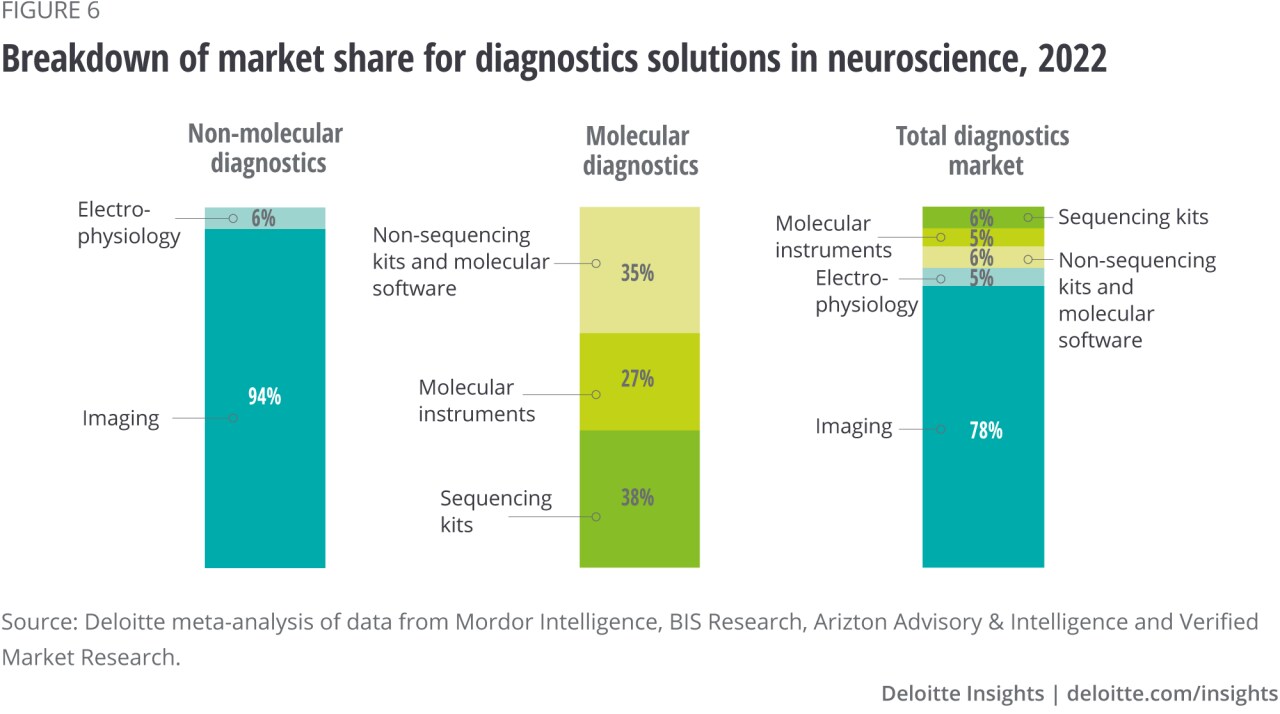Figure 6. Breakdown of market share for diagnostic solutions in neuroscience