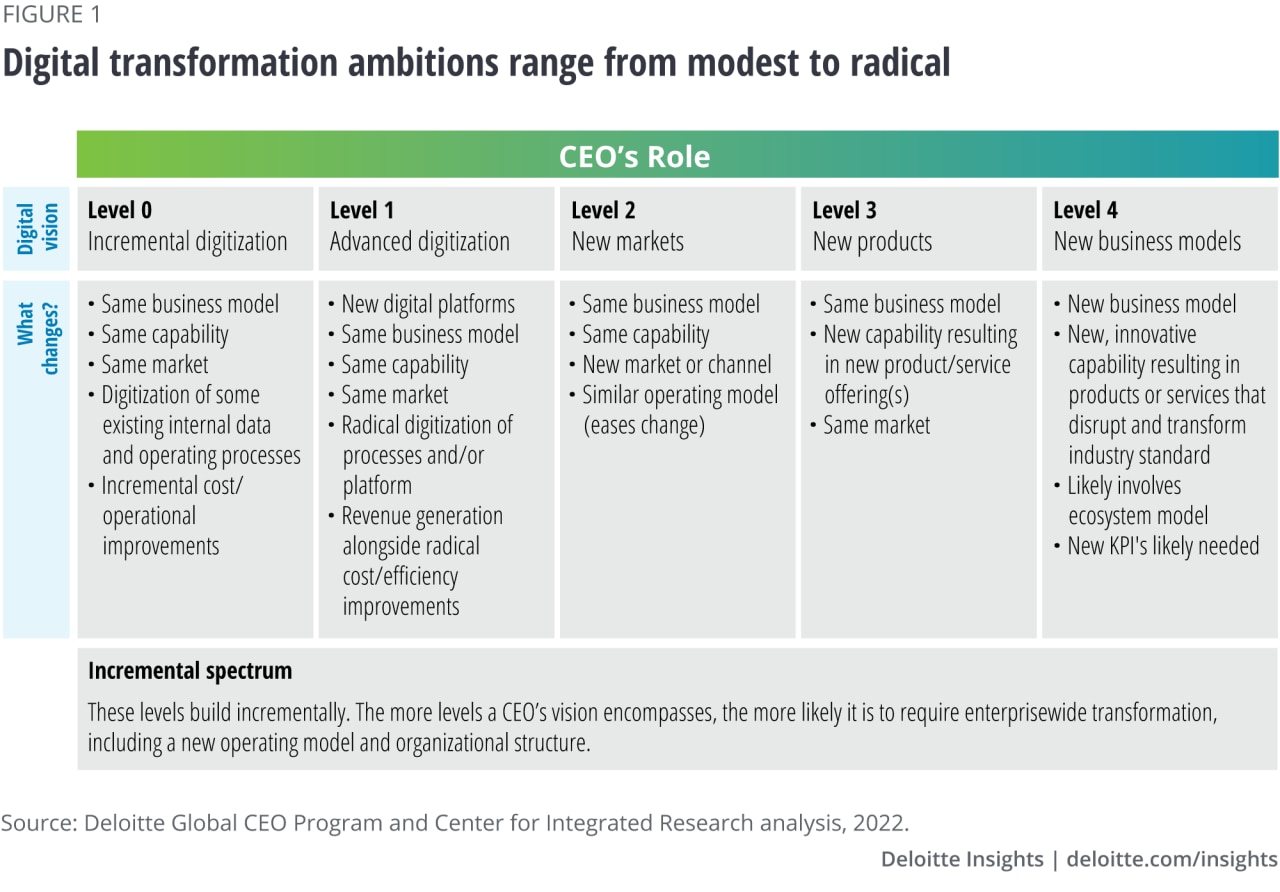 Figure 1: Digital ambitions range across a broad spectrum